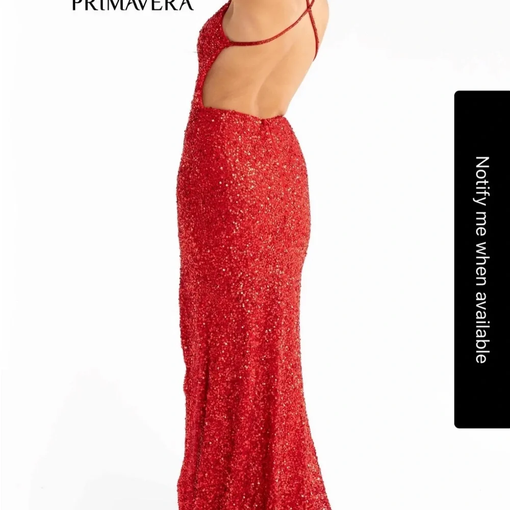 Red Sequin Gown - Picture 2 of 5